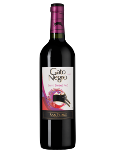 Вино Vina San Pedro Gato Negro красное полусладкое, 0.75л
