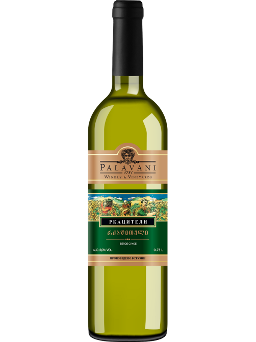 Вино Palavani Ркацители белое сухое, 0.75л