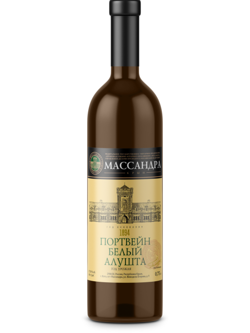 Портвейн Массандра Алушта белое сладкое, 0.75л