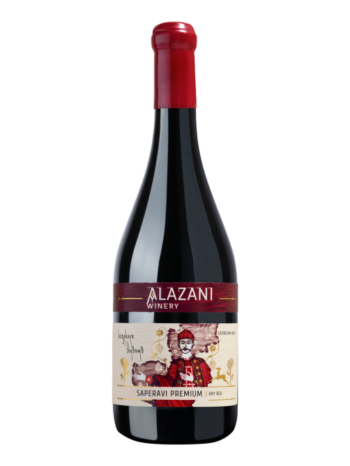 Вино Alazani Saperavi Premium красное сухое, 0.75л