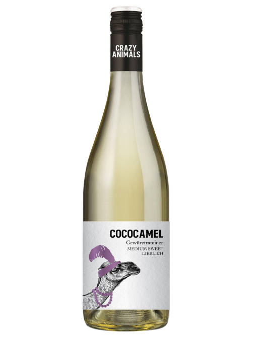 Вино Crazy Animals Cococamel Gewurztraminer белое полусладкое, 0.75л