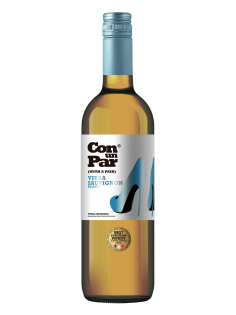 Вино Con Un Par Viura-Sauvignon Blanc белое сухое, 0.75л