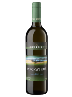 Вино Inkerman мускатное белое полусладкое, 0.7л