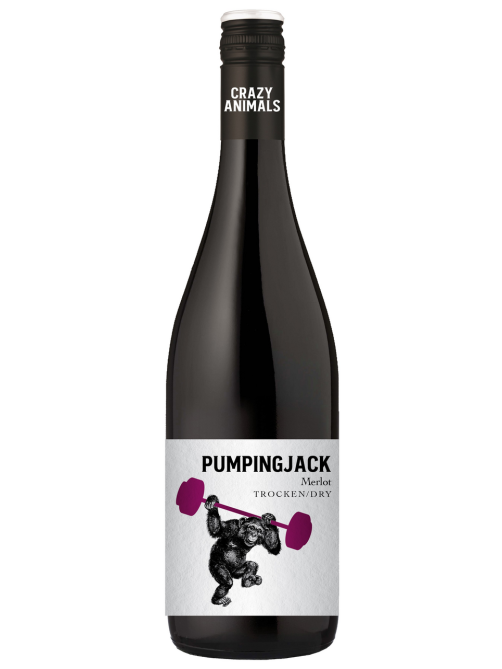 Вино Crazy Animals Pumping Jack Merlot красное полусухое, 0.75л