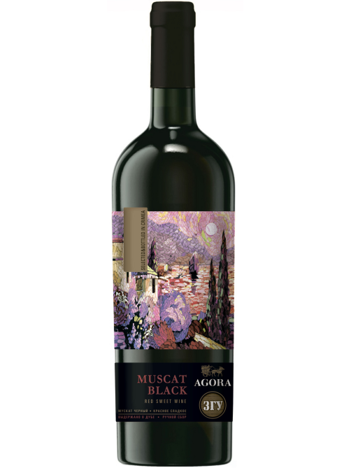 Вино Agora Muscat Black красное сладкое, 0.75л
