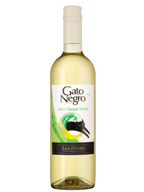 Вино Vina San Pedro Gato Negro белое полусладкое, 0.75л