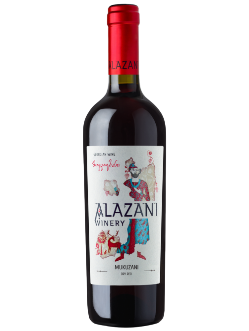 Вино Alazani Mukuzani красное сухое, 0.75л
