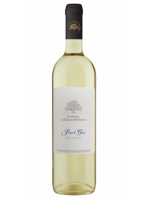 Вино Chateau Le Grand Vostok Пино Гри Резерв белое сухое, 0.75л