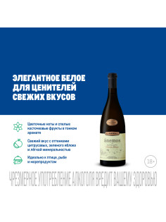 Вино Anemos Chenin Blanc Swartland белое сухое, 0.75л