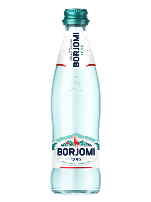 Вода Borjomi минеральная природная лечебно-столовая газированная стекло, 330мл x 12 шт