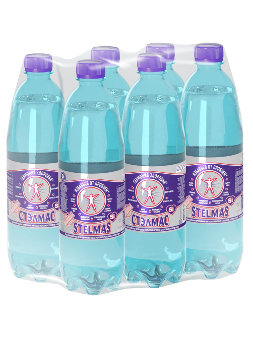 Вода Stelmas минеральная кремнистая газированная, 1л
