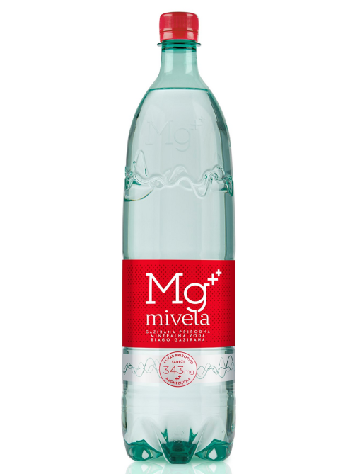 Вода Mivela Mg++ минеральная лечебно-столовая газированная, 1л