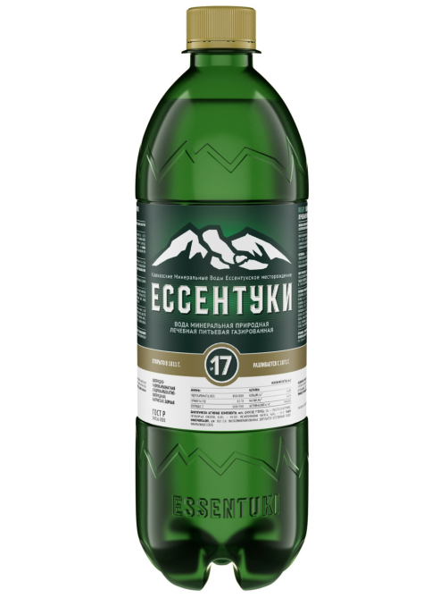 Вода Ессентуки №17 минеральная газированная, 750мл