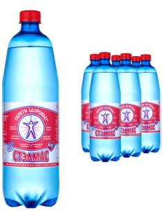 Вода Stelmas Mg минеральная лечебно-столовая газированная, 1л x 6 шт