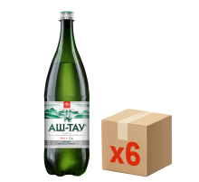Вода Аштау минеральная лечебно-столовая газированная, 1.5л x 6 шт