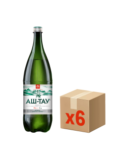 Вода Аштау минеральная лечебно-столовая газированная, 1.5л x 6 шт