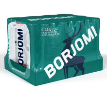 Вода Borjomi минеральная природная лечебно-столовая газированная, 330мл x 12 шт