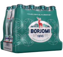 Вода Borjomi минеральная природная лечебно-столовая газированная стекло, 500мл x 12 шт