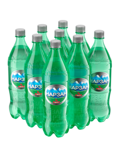 Вода Нарзан минеральная лечебно-столовая газированная, 1л x 9 шт