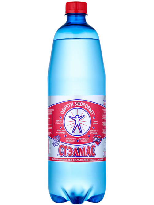 Вода Stelmas Mg минеральная лечебно-столовая газированная, 1л x 6 шт