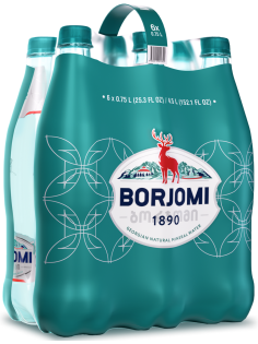 Вода Borjomi минеральная природная лечебно-столовая газированная, 750мл x 6 шт