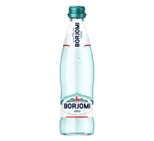 Вода Borjomi минеральная природная лечебно-столовая газированная стекло, 330мл
