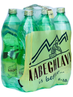 Вода Набеглави минеральная лечебно-столовая природная газированная, 1л x 6 шт