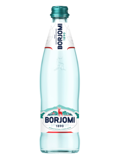 Вода Borjomi минеральная природная лечебно-столовая газированная стекло, 500мл