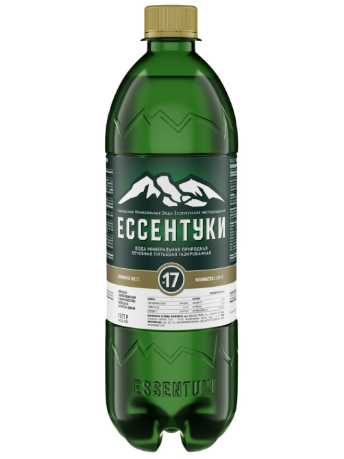 Вода Ессентуки №17 минеральная газированная, 750мл x 6 шт