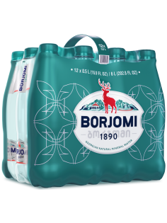 Вода Borjomi минеральная природная лечебно-столовая газированная, 500мл x 12 шт