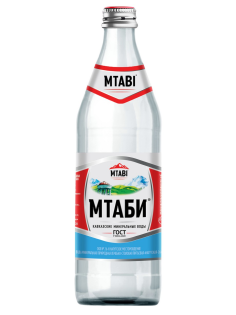Вода Мтаби минеральная лечебно-столовая газированная стекло, 450мл
