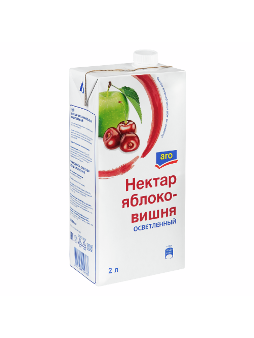 aro Нектар осветленный яблоко и вишня, 2л