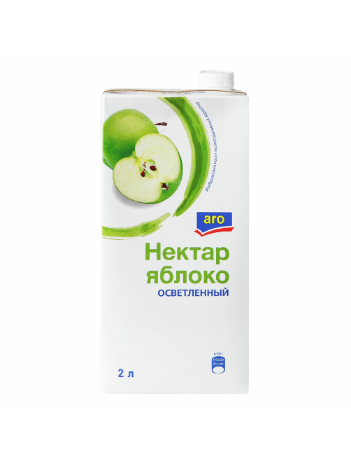 aro Нектар яблочный осветленный, 2л x 6 шт