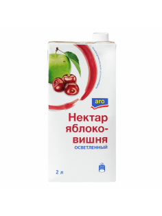 aro Нектар осветленный яблоко и вишня, 2л