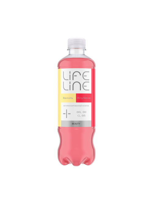 Напиток витаминизированный Lifeline Beauty со вкусом клубники и ванили негазированный, 500мл x 12 шт