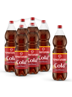 Напиток Черноголовка Cola вишня-миндаль сильногазированный, 1.5л х 6 шт