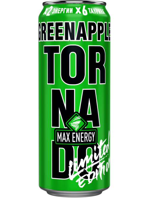 Энергетический напиток Tornado Max Energy яблоко, 450мл x 12 шт
