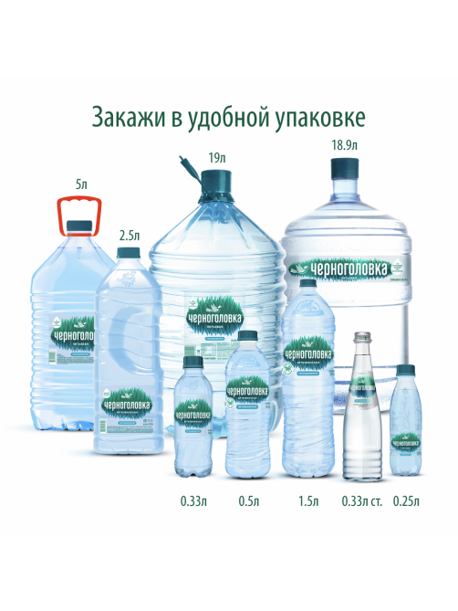 Вода Черноголовка питьевая негазированная, 19л
