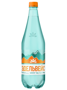 Вода Эдельвейс минеральная газированная, 1л