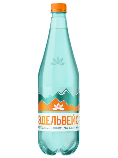 Вода Эдельвейс минеральная газированная, 1л