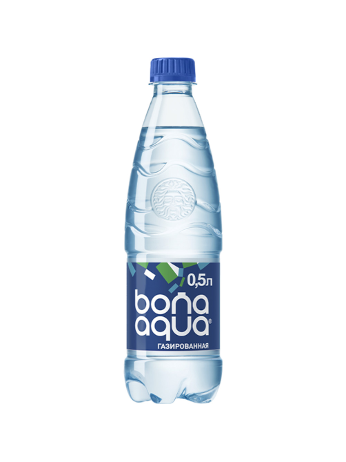 Вода BonaAqua питьевая газированная, 500мл x 24 шт