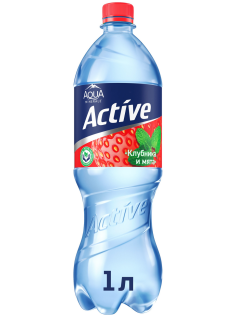 Вода Aqua Minerale Fresh Active с клубникой и мятой негазированная, 1л