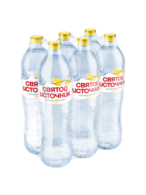 Вода Святой Источник питьевая негазированная лимон, 1.5л