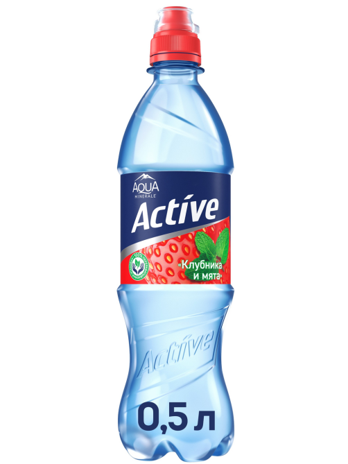 Вода Aqua Minerale Fresh Active с клубникой и мятой негазированная, 500мл