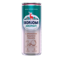 Вода Borjomi Flavored с ароматом вишни и граната газированная, 330мл