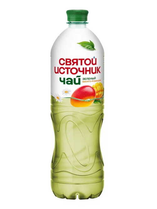 Холодный чай Святой Источник зеленый манго-ромашка, 1л