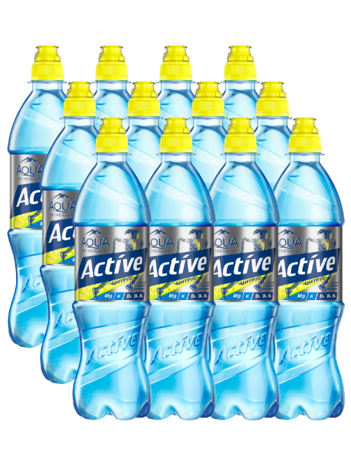 Вода Aqua Minerale Active питьевая цитрус негазированная, 500мл x 12 шт