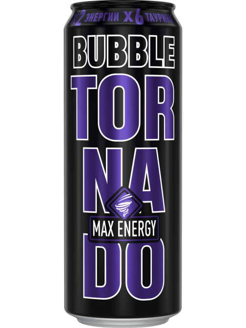 Напиток энергетический Tornado Max Energy Bubble, 450мл