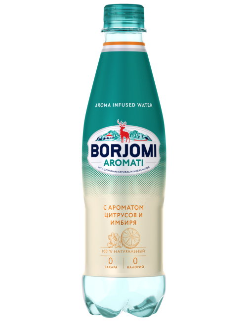 Вода Borjomi цитрус-имбирь минеральная газированная, 500мл