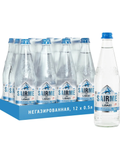 Вода Sairme родниковая негазированная стекло, 500мл x 12 шт